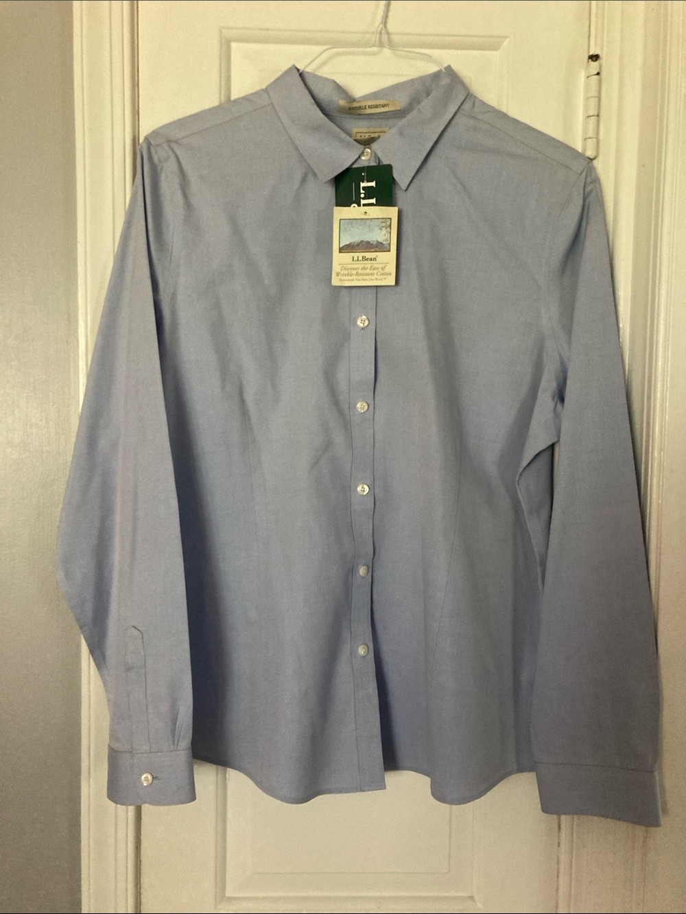 L.L. Bean Light Blue Women's Button-Up Blouse